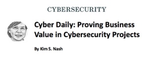 Wall St. Journal on Proving Business Value in Cybersecurity to Boards