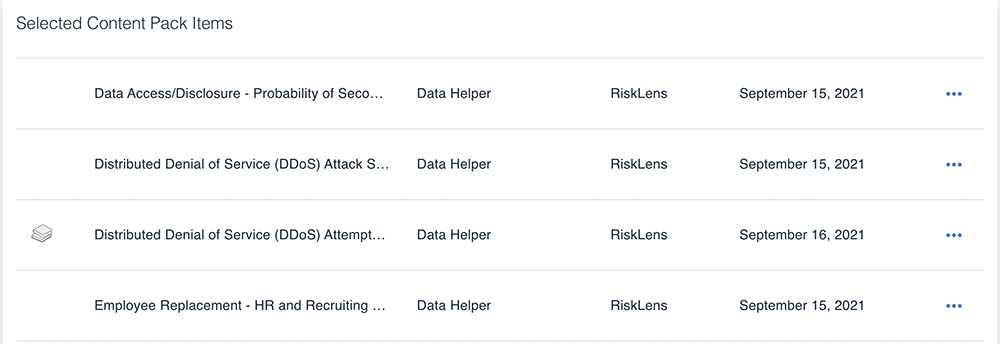 RiskLens Platform - Content Packs